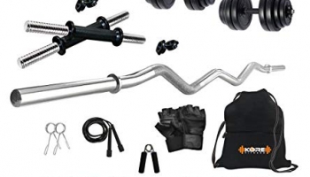 Kore K-Pvc 20Kg Combo 3 Leather Home Gym And Fitness Kit