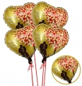 Amfin® (Pack Of 4) Happy Valentine Day Decor / Valentine Day Decoration Kit / Proposal Decoration Items / Bedroom Decoration Items / Love Theme Decoration / Heart Balloons For Decoration