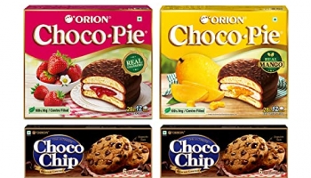 Orion Ultimate Snack Box | Mango & Strawberry Chocopie 2X12 Pc Pack | Chocochip Cookies 2X 6Pc Pack | Tea-Time Snack