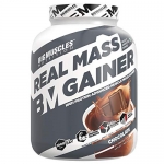 Bigmuscles Nutrition Real Mass Gainer Powder [ Pack Of 3Kg, Chocolate] | Lean Whey Protein Muscle Mass Gainer | Complex Carbohydrates, | 1000 Calories