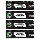 Dabur Herb’L Activated Charcoal And Mint (Black Gel) 480G (120G*4) | Whitening Toothpaste, Fluoride Free | Fights Plaque & Extrinsic Stains