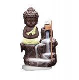Decora Craft Polyresin Buddha Incense Smoke Burner Fountain, Standard, Yellow