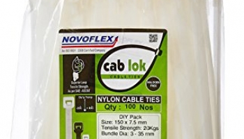 Novoflex Reusable Cable Ties – Cpu Series – 150Mm, Natural White (Pack Of 100)
