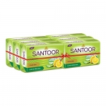 Santoor Aloe Fresh Soap, 125 G (Pack Of 6)