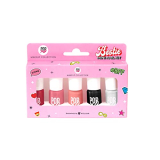 Myglamm Popxo Mini Nail Kit – Bestie-Pretty Peach, Old S-Cool, Cherry-Ish You, Midnight Bae, Buddy Forever-Paraben Free, Long Lasting Formula, Valentine Gift Set, 5 In 1 Combo(Pack Of 5)