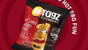 Tagz Popped Potato Chips I Low Fat Chips I Healthy Snacks I No Trans Fat I No Artificial Additives (Beer N Barbeque)