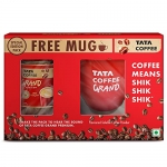 Tata Coffee Grand Premium Instant Coffee | Special Edition Promo Pack | 100% Coffee Blend | With Flavour Locked Decoction Crystals| 50G Jar With Mug