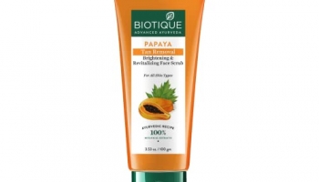 Biotique Papaya Tan Removal Brightening & Reviatalizing Face Scrub For All Skin Types, 100G