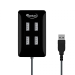 Quantum Qhm6633 4-Port Hi-Speed Usb Hub With 480 Mbps Speed (Multicolor)