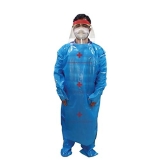 Veera Ppe_With_Face01_Blue_Pk01 Personal Protection Disposable Ppe Kit Coverall Suit With Face Shield – Blue, Pack Of 1