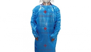Veera Ppe_With_Face01_Blue_Pk01 Personal Protection Disposable Ppe Kit Coverall Suit With Face Shield – Blue, Pack Of 1