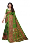 Tarshika Women’S Jute Printed Saree With Blouse Piece(Aadya Green_Free Size)