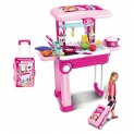 Popsugar Kitchen Set Trolly With Light And Music Toy For Kids, Pink